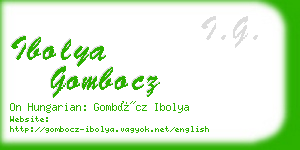 ibolya gombocz business card